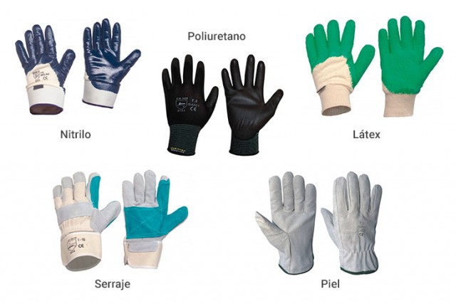 Tipos de guantes protección GM7 - Uniformes de trabajo y vestuario laboral